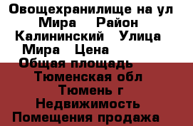 Овощехранилище на ул. Мира. › Район ­ Калининский › Улица ­ Мира › Цена ­ 80 000 › Общая площадь ­ 12 - Тюменская обл., Тюмень г. Недвижимость » Помещения продажа   
